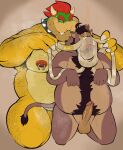 2_horns anthro aroused aroused_face balls belly bodily_fluids bowser clothing collar dirty_clothing dirty_underwear duo erection facial_hair genitals hi_res horn jockstrap jockstrap_on_face kneeling koopa male male/male mammal mario_bros moobs musk musk_fetish musk_mask musk_play musk_worship nintendo nipple_piercing nipples overweight overweight_male penis piercing scalie simple_background sniffing spazz_bear spiked_collar spikes steeb_the_boar suid suina sus_(pig) text text_on_clothing text_on_underwear underwear underwear_sniffing vein veiny_penis wild_boar