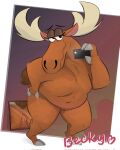 &lt;3 2023 anthro antlers anus becky_(johnny_bravo) bedroom_eyes breasts brown_body brown_fur butt butt_grab character_name cloven_hooves deer electronics featureless_breasts female fur genitals half-closed_eyes hand_on_butt hi_res holding_object holding_phone honeymono hooves horn johnny_bravo_(series) looking_at_viewer mammal moose narrowed_eyes new_world_deer nipples nude nude_female phone pussy rasied_tail seductive selfie slightly_chubby smile smiling_at_viewer solo spread_butt spreading text
