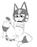  animal_crossing ankha_(animal_crossing) bandage blush bottomless clothed clothing feline female looking_at_viewer mammal nintendo presenting pussy sitting sketch slightly_chubby solo spread_legs spreading thick_thighs unknown_artist video_games 