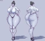 absurd_res areola big_breasts big_butt biped breasts butt clothing female hair hi_res humanoid machine mature_female not_furry robot robot_humanoid saidra shadow simple_background solo thick_thighs thong underwear wide_hips