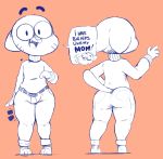  4_fingers anthro big_butt butt cartoon_network cat clothing cub elchilenito feline fur gumball_watterson male mammal nicole_watterson the_amazing_world_of_gumball thick_thighs young 