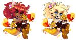  &lt;3 2018 ashiji big_eyebrows blonde_hair blue_eyes bowser bowsette_meme bracelet breasts brooch chibi claws clothed clothing crown dark_skin dress ear_piercing eyeshadow fangs female fire green_eyeshadow hair hi_res horn humanoid jewelry koopa legband legwear makeup mario_bros meme nintendo noseless open_mouth piercing ponytail red_eyes red_hair scales scalie spiked_bracelet spiked_legband spikes stockings super_crown teeth torn_clothing translucent video_games yellow_scales yellow_sclera 