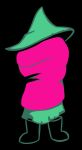  ambiguous_gender black_background caprine defending deltarune goat green_clothes krackdown9 male mammal ralsei red_scarf scarf simple_background solo wizard_outfit 