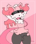 absurd_res arms_above_head balls braix7_(artist) braixen censor_bar cheek_tuft circumcised collar facial_tuft fluffy fluffy_tail freckles generation_6_pokemon genitals hands_behind_head head_tuft hi_res inner_ear_fluff leash leashed_collar lychee_(braix7) male nintendo penis pokemon pokemon_(species) raised_arms saggy_balls simple_background solo tail thick_thighs tuft