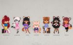  1980s aikon alexis_(aikon) bag camera canine cat celes_(aikon) chandra_daaet clothing danelle_(aikon) desk dog feline female fox gina_(aikon) mammal marlie_(aikon) necktie sawyer_(aikon) skirt whip 