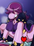  big_breasts blush breasts censored cleavage clothed clothing deltarune dragon erect_nipples human interspecies kris lizard mammal nipples reptile scalie sex susie_(deltarune) t-zok video_games 