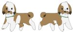2014 aliasing ambiguous_gender black_nose bluekyokitty brown_body brown_fur brown_nose canid canine canis collar curled_tail digital_drawing_(artwork) digital_media_(artwork) digitigrade diogee_(serenity) domestic_dog feral flat_colors floppy_ears fur looking_at_viewer lop_ears mammal model_sheet sebdoggo serenity_(comic) shih_tzu simple_background solo tail teal_collar toy_dog white_background white_body white_fur