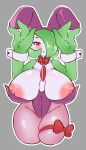2023 areola big_areola big_breasts big_hands blush bow_ribbon breasts bunny_costume camel_toe clothing costume cuffs_(clothing) fake_ears fake_rabbit_ears female gardevoir generation_3_pokemon hi_res huge_breasts humanoid masked-agent nintendo nipple_slip nipples pokemon pokemon_(species) red_eyes solo thick_thighs