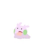 absurdres full_body goma_(gomasamune) goomy highres no_humans open_mouth pokemon pokemon_(creature) simple_background solid_oval_eyes solo twitter_username white_background 