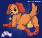 anthro anus balls canid canine canis dogday_(poppy_playtime) domestic_dog genitals hi_res male mammal mandyfoxy pawpads paws poppy_playtime solo tail tail_motion tailwag