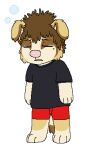 2014 aliasing anthro bird_dog black_clothing black_shirt black_topwear blue_(bluekyokitty) bluekyokitty boxers_(clothing) brown_body brown_fur brown_hair bubble_emanata button_ears canid canine canis chow_chow clothed clothing digital_drawing_(artwork) digital_media_(artwork) domestic_dog eyebrows eyes_closed flat_colors floppy_ears full-length_portrait fur golden_retriever hair handpaw hindpaw hunting_dog low_res male mammal messy_hair mixed_breed open_mouth pantsless paws pink_nose plantigrade portrait red_boxers red_clothing red_underwear retriever sebdoggo shirt simple_background sleeping solo spitz t-shirt tail tired topwear trans_(lore) trans_man_(lore) underwear white_background white_body white_fur yellow_body yellow_fur
