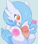 2019 areola big_breasts blush breast_play breast_squeeze breasts disembodied_penis female gardevoir generation_3_pokemon genitals hi_res holding_breast humanoid lucy_(jcdr) male male/female masked-agent nintendo nipples orange_eyes penile penis pokemon pokemon_(species) pokemorph sex shiny_pokemon titfuck tongue tongue_out