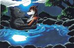 allie anthro breasts canid canine canis couple duo female fox fullcolor male male/female mammal moon night nude nyght nyghtmar3 pool red_fox romantic traditional_media_(artwork) wolf
