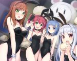  alternative_girls animal_ears blue_eyes blue_hair blush brown_hair bunny_ears green_eyes headband leotard long_hair mano_sakurako pink_hair red_eyes tagme_(artist) tagme_(character) twintails white_hair 