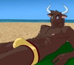  at beach bovine brief bulge cattle for furaffinity. invalid_tag lownleinhigh lownleinhigh. male mammal sand seaside see solo unfinished work 