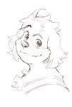 absurd_res anthro bust_portrait canid canine canis domestic_dog floppy_ears heylaw21 hi_res hisaki_(live_a_hero) lifewonders live_a_hero looking_at_viewer male mammal portrait sketch smile