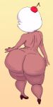 adventure_time big_butt butt butt_focus cartoon_network cherry cherry_cream_soda clothing female food food_creature footwear fruit high_heels nude plant rear_view red_body solo standing thick_thighs vr457 wide_hips