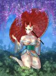 animal_crossing anthro asian_clothing breasts clothing deer east_asian_clothing elmilagro female genitals hi_res japanese_clothing kimono mammal nature nature_background nintendo outside pinup pose pussy raining shino_(animal_crossing) solo thick_thighs wet wet_body wide_hips