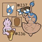 1:1 2_toes 3_fingers ambiguous_gender anthro biped erection feet fingers foot_fetish foot_play footjob generation_2_pokemon genitals group hi_res hitmontop male nintendo number penis pokemon pokemon_(species) secretsableye sex simple_background tail text toes tyrogue