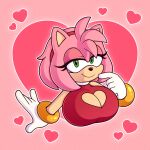 1:1 2024 absurd_res accessory amy_rose anthro big_breasts breasts cleavage_cutout clothing cutout eulipotyphlan eyelashes female gloves green_eyes hair hair_accessory hairband handwear heart_symbol hedgehog hi_res huge_filesize looking_at_viewer mammal pink_body pink_hair sega short_hair smile solo sonic_the_hedgehog_(series) stunnerpony tan_body