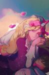  15629883 1other androgynous blonde_hair closed_mouth commentary_request cookie_run cream_unicorn_cookie highres horns long_hair long_sleeves looking_at_viewer multicolored_hair pants purple_eyes single_horn two-tone_hair very_long_hair white_hair white_pants 