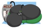2024 anthro artist_name belly belly_expansion belly_inflation big_belly big_butt black_eyewear black_glasses black_hose blue_background blue_eyes border butt butt_expansion cel_shading clothing colored digital_media_(artwork) doublecatte drinking drinking_milk expansion exposed_belly exposed_butt eyewear glasses green_clothing green_inner_ear green_leggings green_legwear green_nose grey_body grey_clothing grey_ears grey_hoodie grey_topwear hand_on_belly holding_hose hoodie hose_in_butt hose_in_mouth hose_inflation huge_belly huge_butt huge_thighs hyper hyper_belly hyper_butt hyper_inflation hyper_thighs inflation inflation_fetish lagomorph leggings legwear leporid liquid_inflation machine male mammal milk milk_inflation moobs navel outie_navel rabbit reathe_(character) shaded simple_background solo swelling thick_thighs tight_clothing topwear white_border