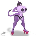  angrypotato96 anthro big_breasts breasts clothed clothing feline female footwear high_heels huge_breasts hyper hyper_breasts legwear lipstick looking_at_viewer makeup mammal nipples platform_footwear platform_heels pubes shoes skimpy smile solo standing stockings thick_lips thick_thighs voluptuous wide_hips 