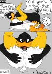 69_position absurd_res anatid anseriform avian bird chastity_(disambiguation) daffy_duck duck face_fucking hi_res irrumatio leash looney_tunes male male/male nude oral penile sex warner_brothers
