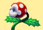  ambiguous_gender big_lips flora_fauna leaves lips mario_bros nintendo not_furry outta_sync piranha_plant plant simple_background solo spots video_games yellow_background 