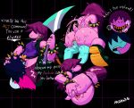  2018 anal anal_penetration anthro anus axe balls breasts butt clothing comic cunnilingus deltarune dialogue digital_media_(artwork) domination duo english_text female female_domination female_focus green_skin grin hair_over_eyes human human_on_anthro interspecies kris_(deltarune) lilmoonie looking_back male male/female male_on_anthro male_penetrating mammal melee_weapon monster open_mouth oral penetration penis presenting presenting_anus pubes purple_skin pussy rear_view scalie sex sharp_teeth smile solo_focus spiked_armband spikes susie_(deltarune) teeth text undressing vaginal weapon 