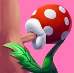  ambiguous_gender balls big_lips duo fellatio flora_fauna human leaves lips male male/ambiguous mammal mario_bros nintendo not_furry oral outta_sync penis pink_background piranha_plant plant saliva sex simple_background spots video_games 