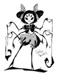  2017 arachnid arthropod clothed clothing macop monochrome muffet solo spider undertale video_games 