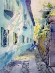  akemisuisai highres italy original painting_(medium) sketch traditional_media watercolor_(medium) 