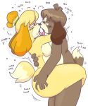 animal_crossing anthro anthro_on_anthro anthro_penetrated anthro_penetrating anthro_penetrating_anthro big_breasts big_butt blonde_hair blush bodily_fluids breasts brother_(lore) brother_and_sister_(lore) brother_penetrating_sister brown_body brown_fur brown_hair butt canid canine canis digby_(animal_crossing) digital_media_(artwork) domestic_dog duo female female_penetrated fur hair hand_on_butt hi_res incest_(lore) isabelle_(animal_crossing) kissing male male/female male_penetrating male_penetrating_female mammal nintendo nude open_mouth penetration penile penile_penetration qoolbunart sex shih_tzu sibling_(lore) side_boob side_view simple_background sister_(lore) standing standing_sex tail thick_thighs tongue tongue_out toy_dog vaginal vaginal_penetration wide_hips yellow_body yellow_fur