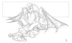 2024 anthro bat_wings breasts duo eyes_closed fangs female female_penetrated flinters fur genitals gnoll hair hi_res hyena jarvis_(darthandroid) lying male male/female male_penetrating male_penetrating_female mammal markings membrane_(anatomy) membranous_wings nipples nude on_back penetration penile penile_penetration penis penis_in_pussy pussy reidon sex spots spotted_body spotted_fur tail teeth vaginal vaginal_penetration wings