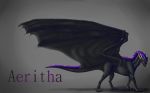  2017 ambiguous_gender claws digital_media_(artwork) dragon feral ferrety-lixciaa hair horn purple-eyes purple_hair scalie solo standing western_dragon 