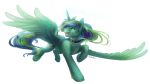  2018 alpha_channel blue_hair collar cutie_mark digital_media_(artwork) equine eyelashes fan_character feathers fur gosetsuki green_eyes green_feathers green_fur green_hair hair hooves mammal my_little_pony open_mouth pegasus simple_background teeth tongue transparent_background wings 