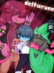  caprine deltarune dragon english_text goat human kris_(deltarune) lancer_(deltarune) mammal ralsei reptile scalie susie_(deltarune) text undertale video_games wonkake 