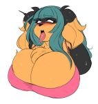 ahegao anthro big_breasts black_body black_fur blue_hair blush bodily_fluids breasts brown_body brown_fur canid canine canis domestic_dog female fur hair hi_res huge_breasts jwinkz looking_pleasured mammal multicolored_body multicolored_fur saliva solo tongue tongue_out two_tone_body two_tone_fur zoey_(jwinkz)