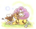  anger_vein chibi claws closed_eyes closed_mouth dated farfetch&#039;d full_body galarian_farfetch&#039;d heart no_humans pokemon pokemon_(creature) puff_of_air raikou shuri_(syurigame) signature sirfetch&#039;d sitting sleeping squiggle sweatdrop 