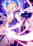  ahoge archetype_earth arcueid_brunestud blonde_hair detached_sleeves dress fate/grand_order fate_(series) gloves hair_ornament long_hair official_art red_eyes takeuchi_takashi third-party_source tsukihime very_long_hair white_dress 