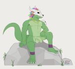 absurd_res animal_humanoid anthro genitals hi_res humanoid lizard_humanoid male nude nude_male outside penis reptile reptile_humanoid scalie scalie_humanoid solo terraria witch_doctor_(terraria)