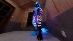  16:9 3d_(artwork) 4k absurd_res anthro balls blender_(artwork) digital_media_(artwork) door erection genitals glowing glowing_body hi_res huge_filesize male reztro_(character) solo standing unknown_artist wickerbeast widescreen window 