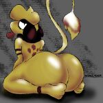 ambiguous_gender anthro big_butt butt generation_2_pokemon misael4ever nintendo pokemon pokemon_(species) smeargle solo