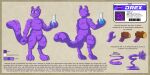 absurd_res alien amorphous anthro clothing coat goo_creature goo_transformation hi_res id_card laboratory male model_sheet purple_body purple_eyes raincoat scientist slime solo topwear transformation wastelander_drex wastelanders