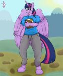  absurd_res anthro anthrofied big_breasts breasts clothing equid equine female friendship_is_magic hasbro hi_res horn horse jbgryph looking_at_viewer mammal my_little_pony mythological_creature mythological_equine mythology pony smile solo twilight_sparkle_(mlp) winged_unicorn wings 