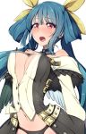  1girl blue_hair breasts cleavage dizzy guilty_gear large_breasts long_hair red_eyes tagme 