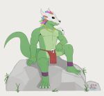  absurd_res animal_humanoid anthro clothed clothing escase escaso hi_res humanoid lizard_humanoid male outside reptile reptile_humanoid scalie scalie_humanoid semi-anthro skimpy solo terraria witch_doctor_(terraria) 