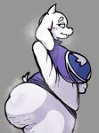  anthro bedroom_eyes big_breasts big_butt blush bodily_fluids bovid breasts butt caprine cellulite clothed clothing female goat huge_butt mammal mature_female musk musk_clouds nanodude78 narrowed_eyes no_underwear seductive side_view solo sweat sweaty_butt sweaty_legs sweaty_thighs tail toriel undertale_(series) wide_hips 