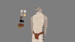  aboriginal anthro bottomwear clothed clothing dasyuromorph extinct hi_res kubbadang lands_of_fire loincloth loincloth_only male mammal markings marsupial recently_extinct_species solo thylacine topless tribal tribal_markings unknown_artist 